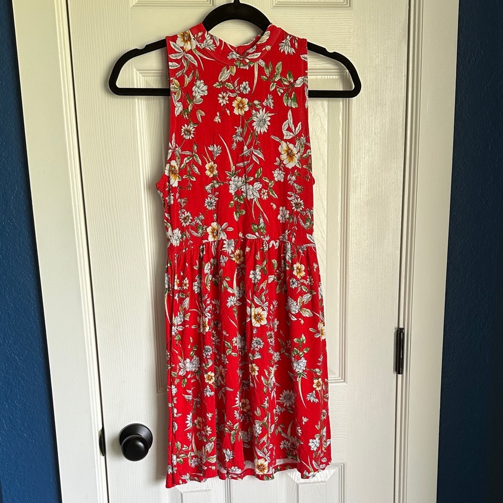Forever 21 Red Floral Dress